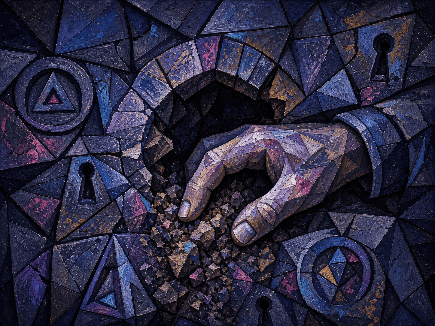 man digging with his hand